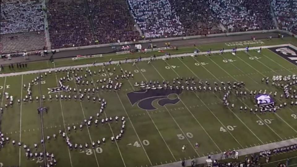 KState Band Apologizes for 'Innocent' Formation of Jayhawk Eating a