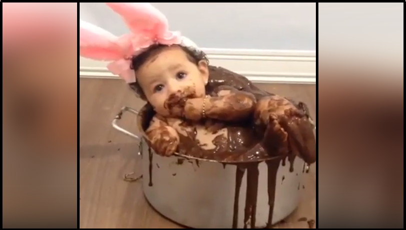 Cute Baby Eating Chocolate Cute Baby Eating Chocolate