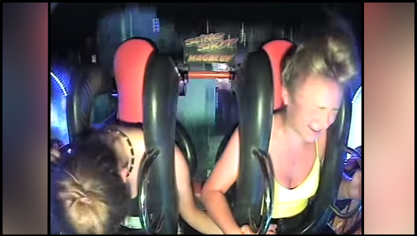 Two hilarious irish girls go on slingshot ride in magaluf and scream a lot ...