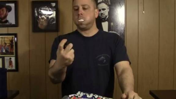 Original Video: Chuck From the Bronx Attempts a Chubby Bunny Plus Mace to the Face Challenge