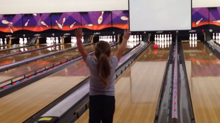 Knocking Down Pins & Taking Names: Little Girl Bowls Like a Champ!