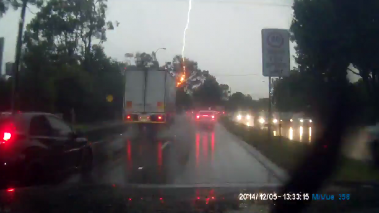 Tram Line & Lightning Cause Scary Situations on the Roadways