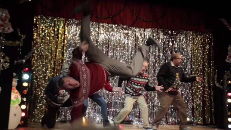 Dads Dance Their Ugly Sweaters Off