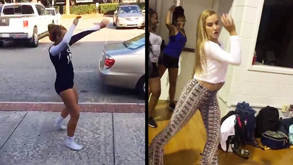 Teen Volleyball Player's Impressive Dance Skills Almost Break The