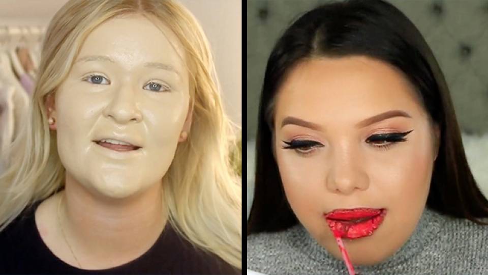 Makeup Artists Apply 100 Layers of Foundation & Lipstick RTM RightThisMinute