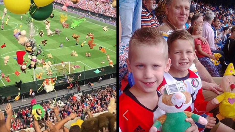 soccer fans toss hundreds