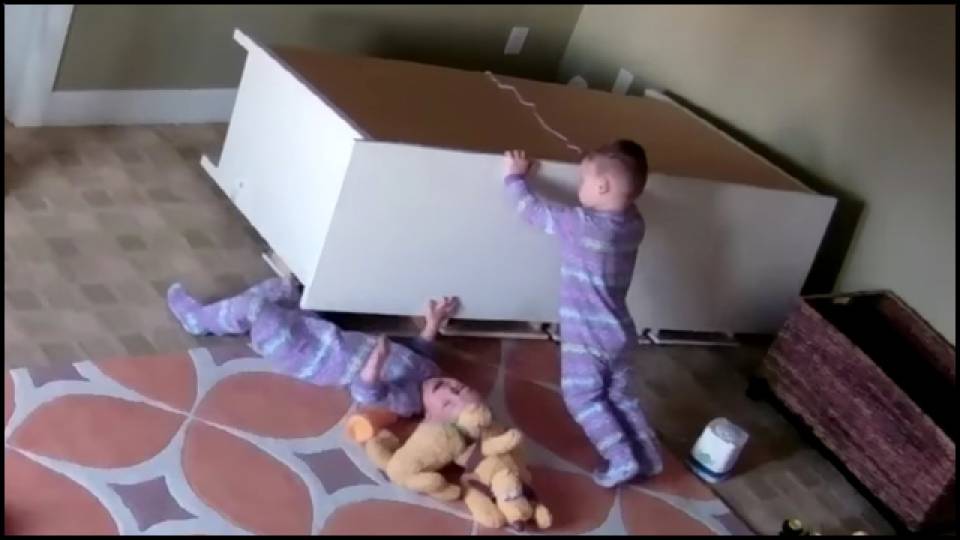 TwoYearOld Boy Saves Twin Brother After Dresser Fell On Him RTM