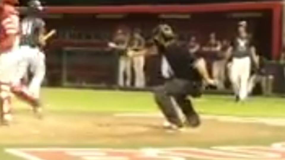 Funny Umpire Calls Strike 3 With 'Whip' Dance RTM RightThisMinute