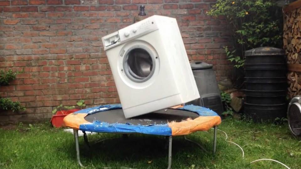 Finally A Youtube Channel Full Of Washing Machines Loaded With Bricks On Trampolines Rtm Rightthisminute
