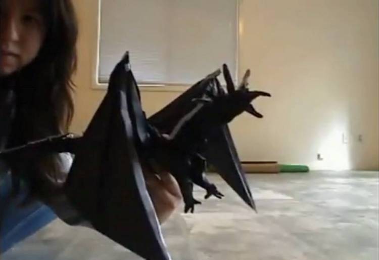 Ancient Dragon Emerges From Big Black Paper Rtm