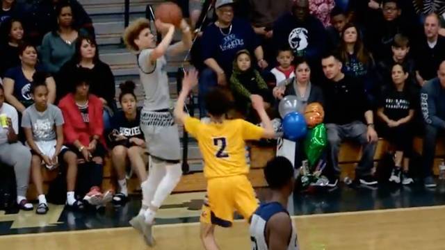 high schooler lamelo ball scores 92 points in a single game rtm lamelo ball shooting form