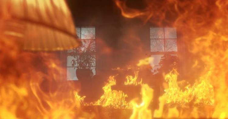 Image result for fire inside house