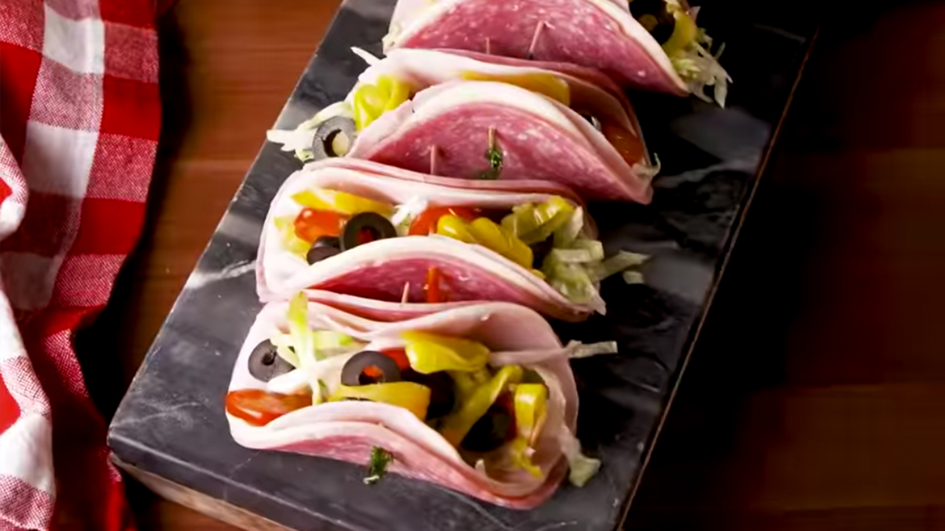 Two Favorites One With Antipasto 'Tacos' RTM RightThisMinute