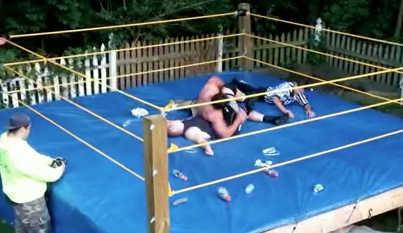 Epic Backyard Wrestling Match Ends With Some Drama Rtm