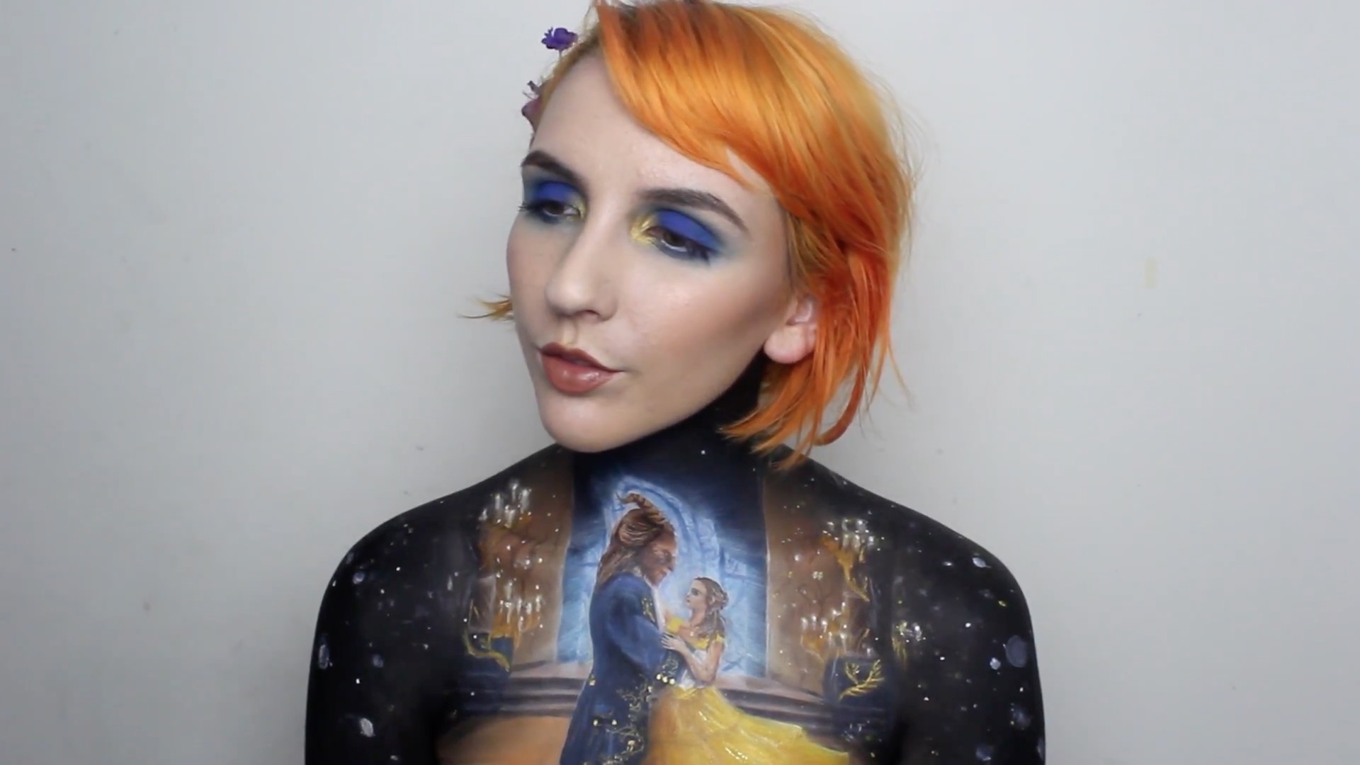 Makeup Artist Creates Scene From 'Beauty And The Beast' On Her Chest