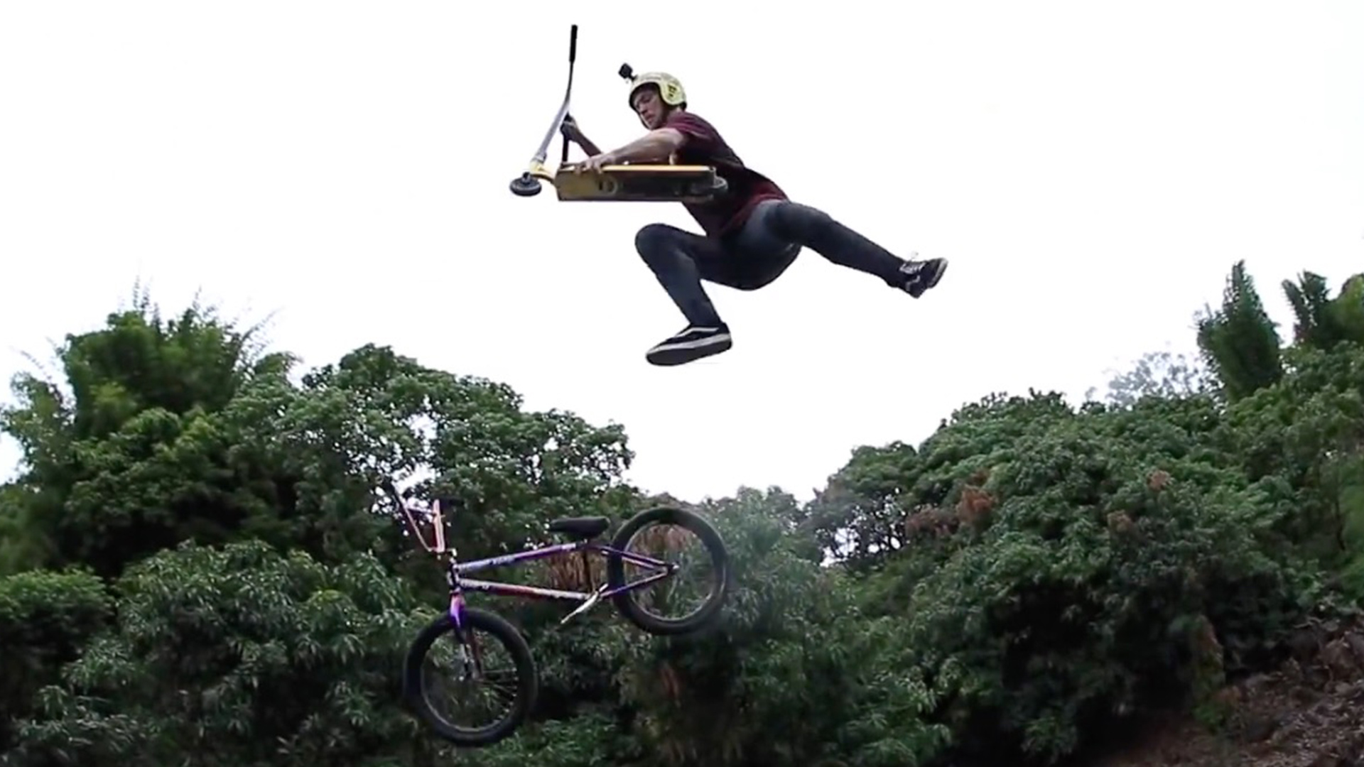 Ryan Williams Transfers From Bike To Scooter Mid-Air In Insane Trick