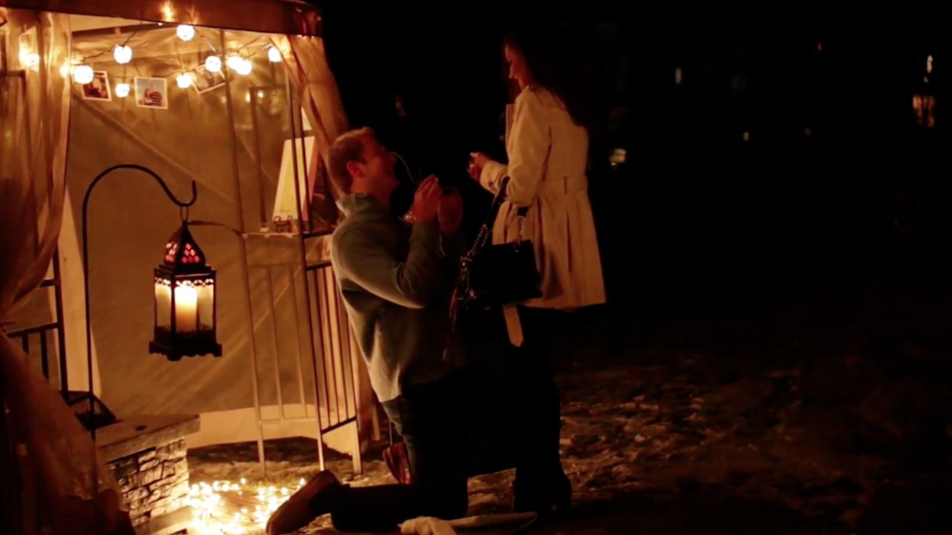 Romantic Surprise Backyard Candlelit Marriage Proposal RTM RightThisMinute