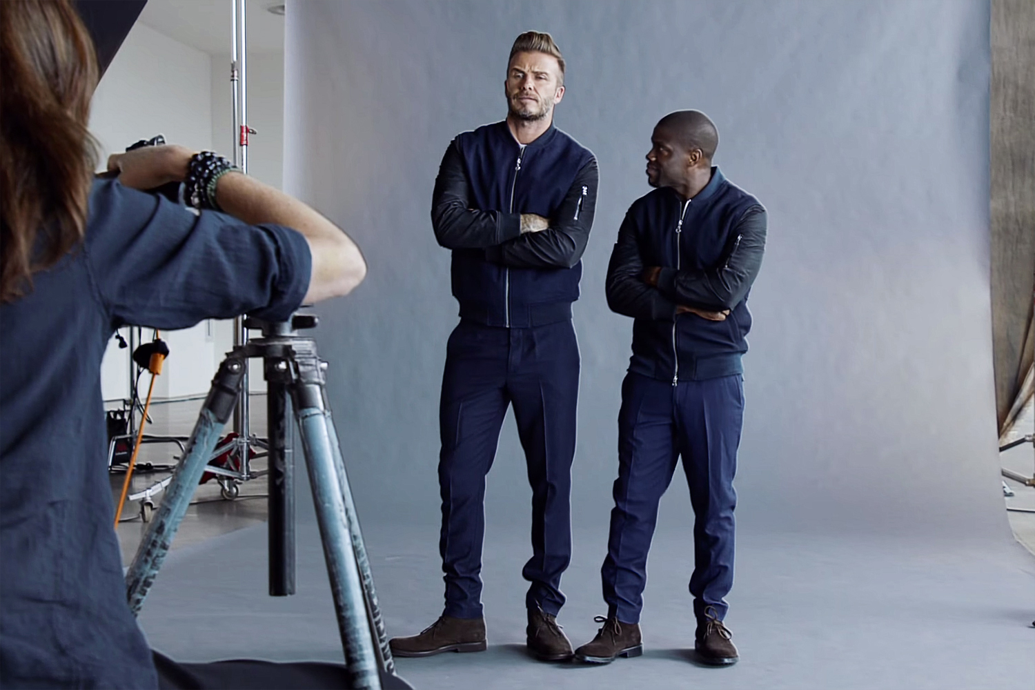 ¿Cuánto mide Kevin Hart? - Altura - Real height David-beckham-kevin-hart-fashion-ad-video