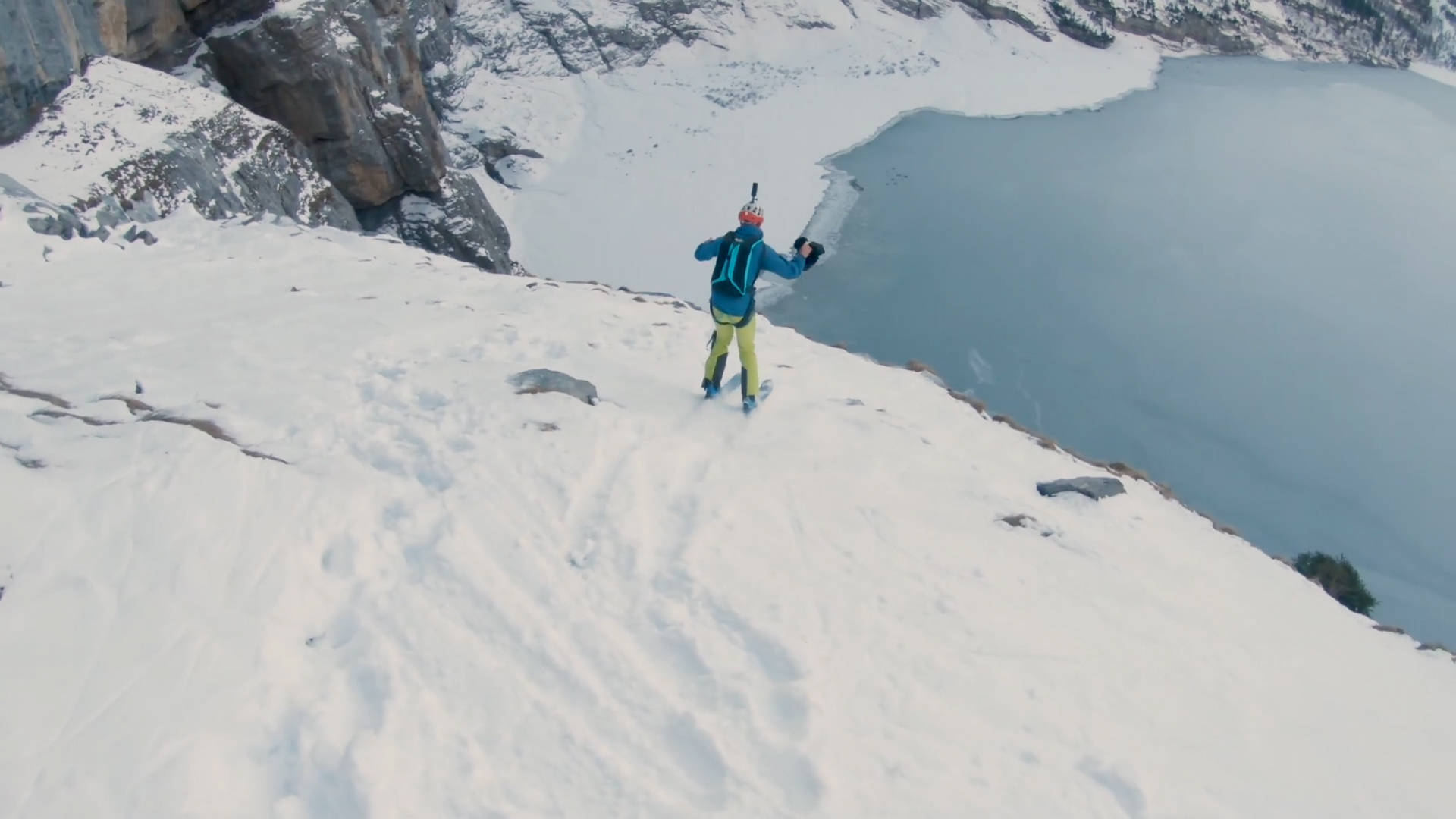 Ski BASE Jumping Onto A Frozen Lake Is As Epic As It Sounds RTM