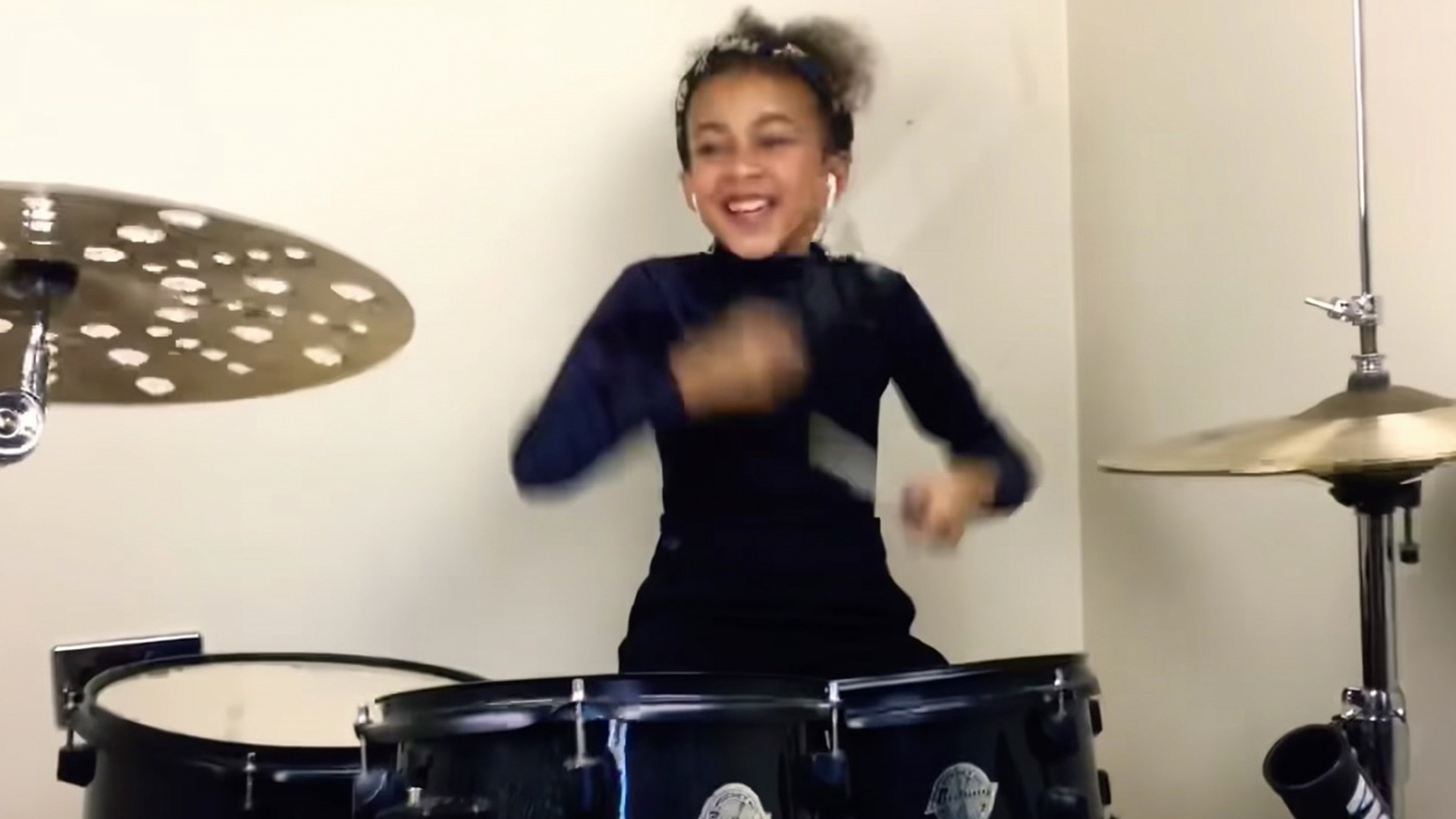 9YearOld Drummer Shows Off Her Skills RTM RightThisMinute