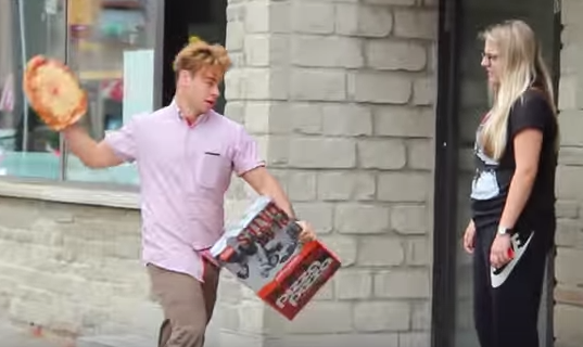 It's Not Delivery, It's a Prankster Pretending to be a Psycho Pizza