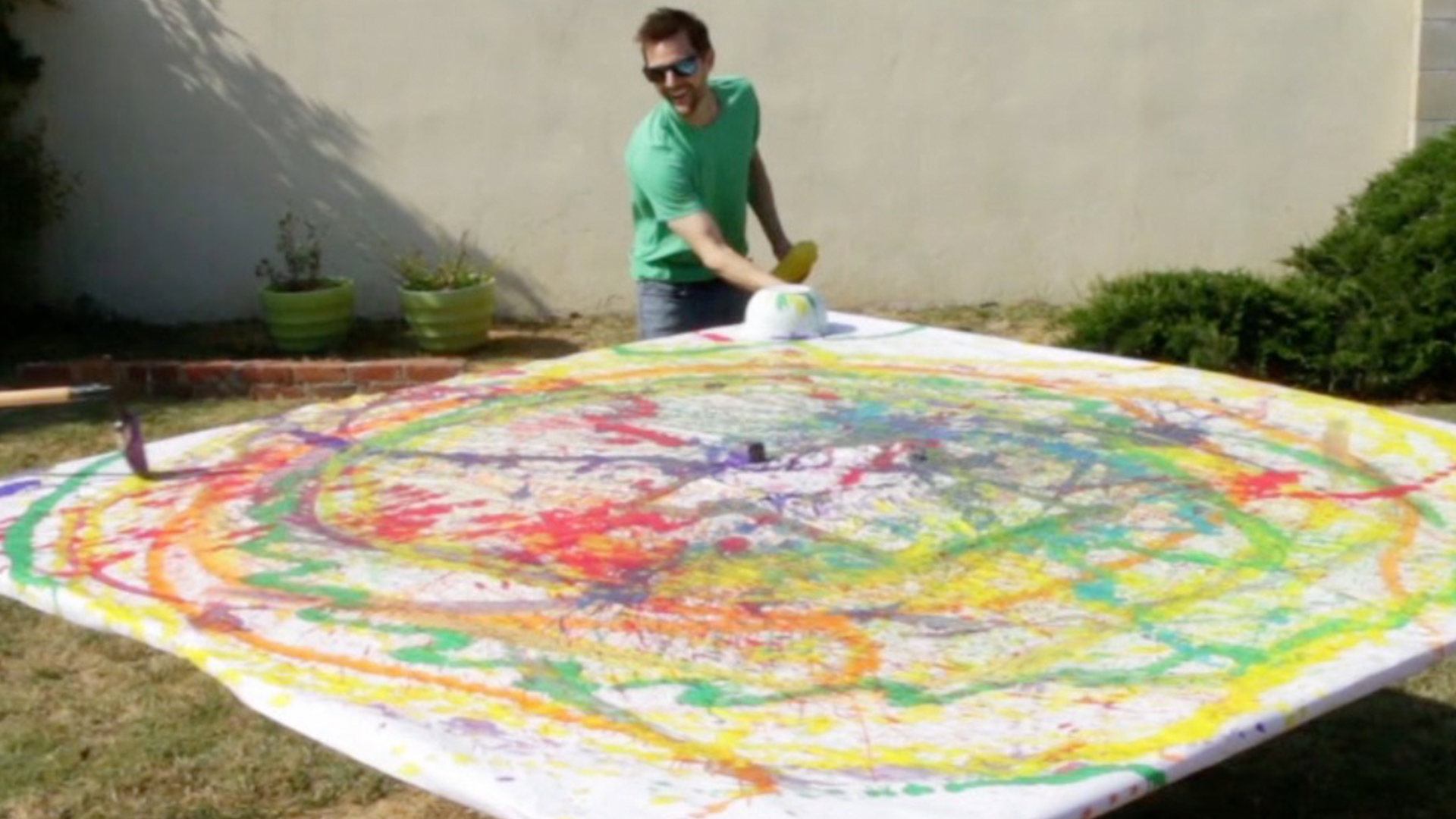 Having Fun With Giant Spinning Art Machine RTM RightThisMinute