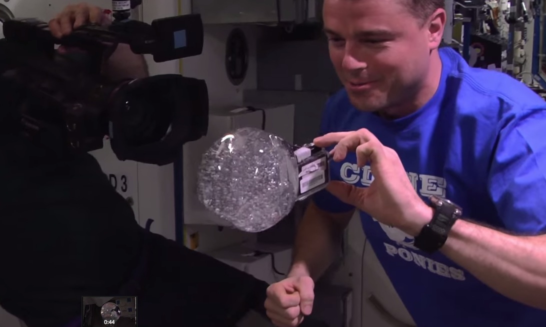 Astronauts Grow Water Bubble in Space RTM RightThisMinute